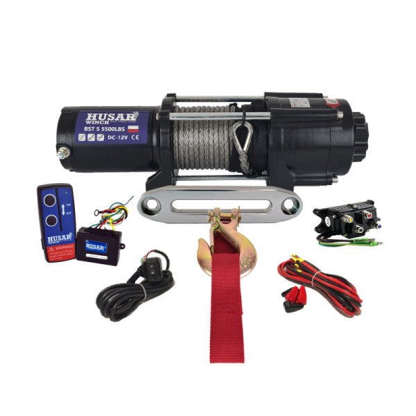 VERRICELLO HUSAR WINCH S 5500LBS 12V CAVO SINTETICO - immagine 3